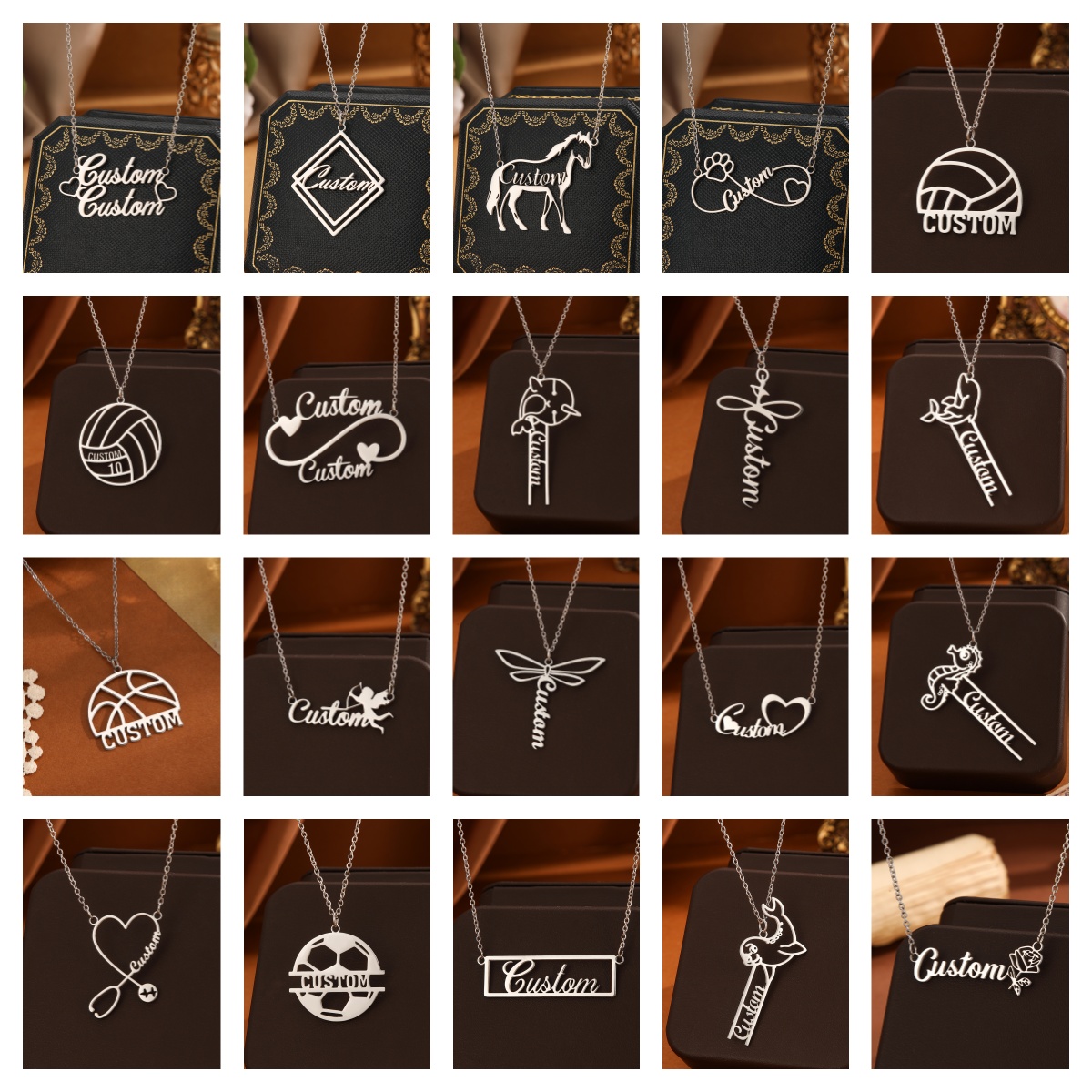 Name Necklace Custom - 1 шт., индивидуальное ожерелье из нержавеющей