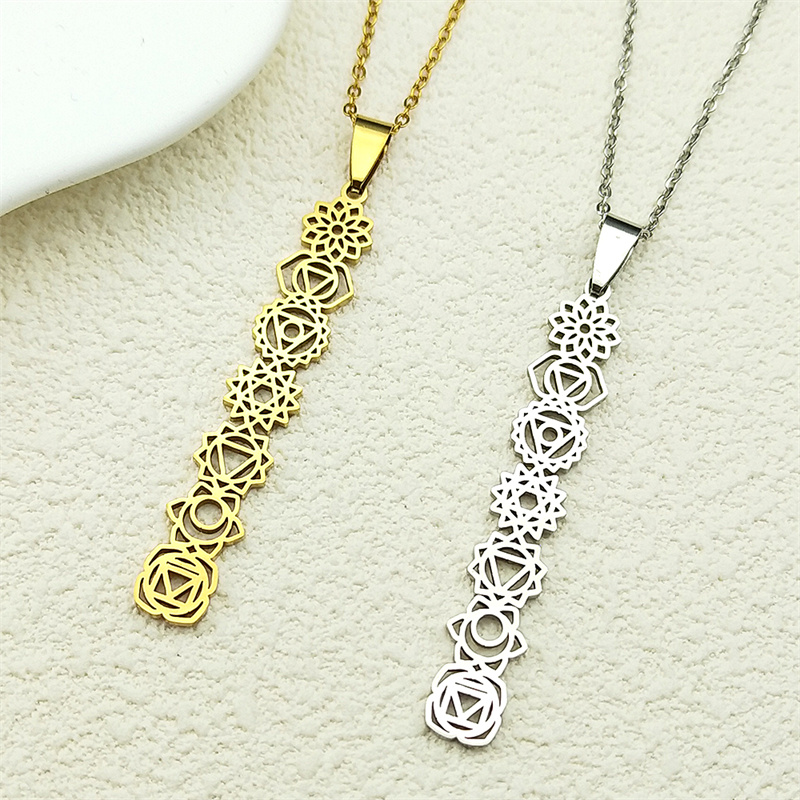 Birth Flower Necklace - Йога 7, ожерелье с подвеской в