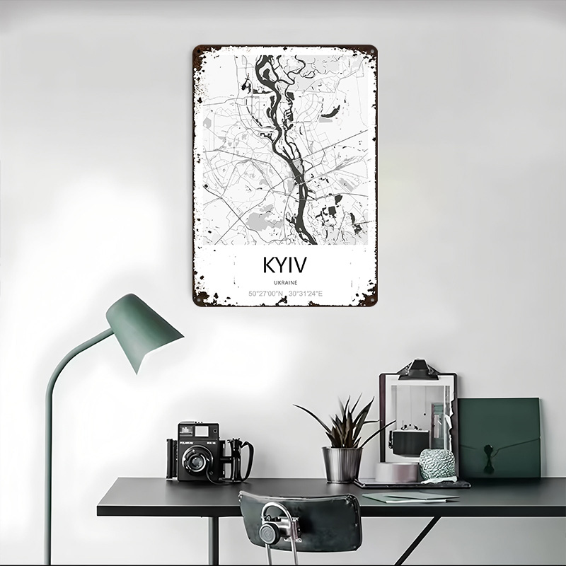 Плакат с картой Киева, на зака – обзор и цена Custom Map Poster